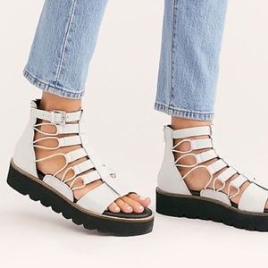 Free People NWOT Leather Gladiator Platform